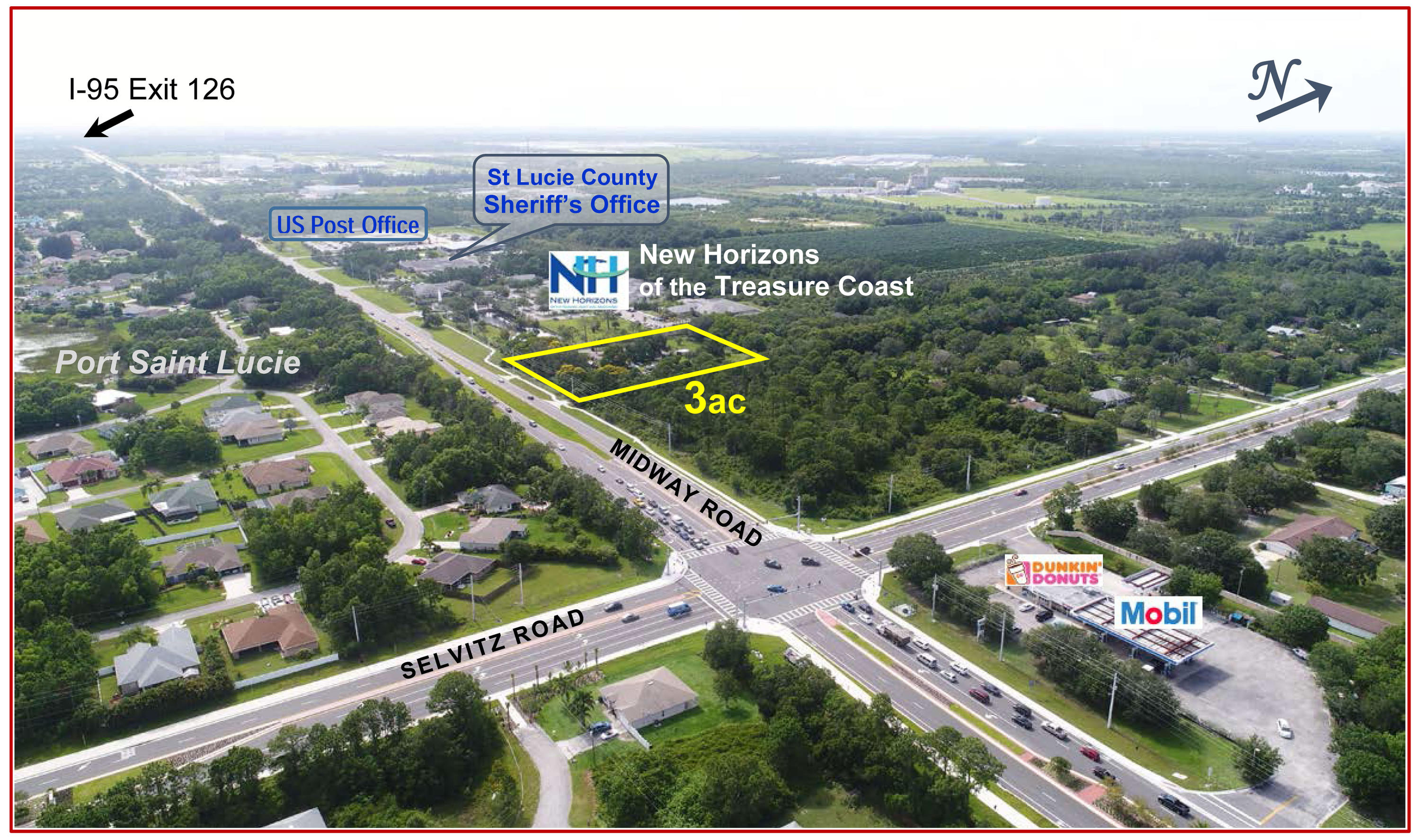 4362 West Midway Road Fort Pierce, FL 34981 - Photo 1 of 3 Aerial with markup