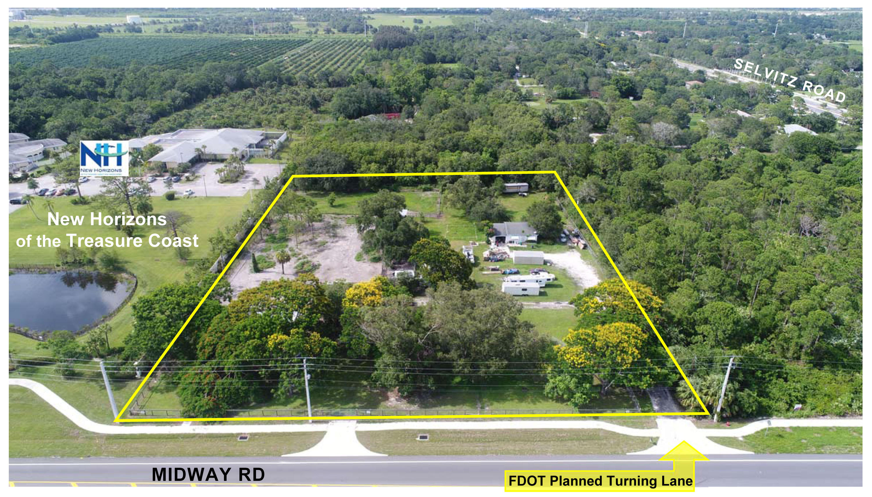 4362 West Midway Road Fort Pierce, FL 34981 - Photo 2 of 3 Aerial, close with markup