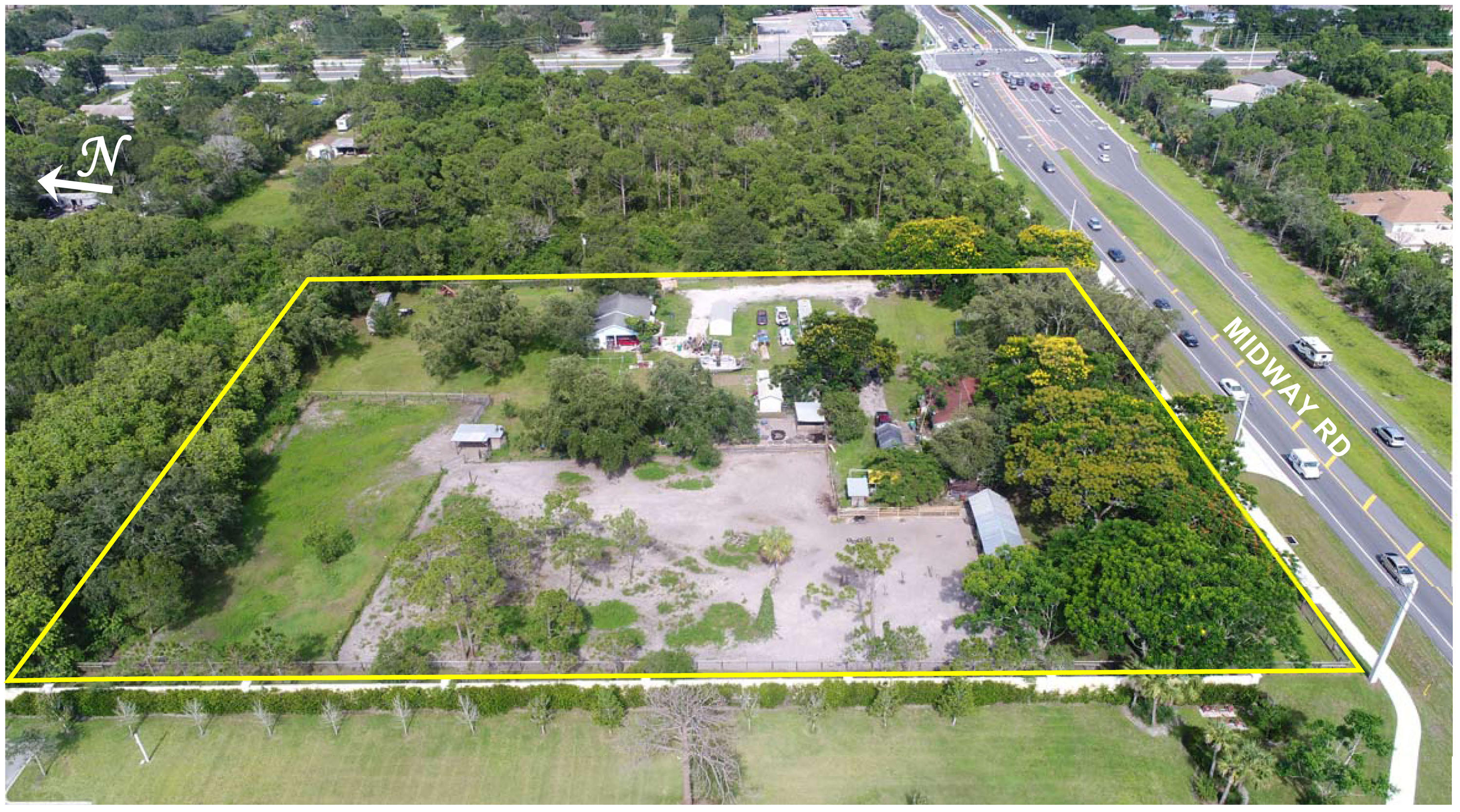 4362 West Midway Road Fort Pierce, FL 34981 - Photo 3 of 3 Aerial, close 2 with markup