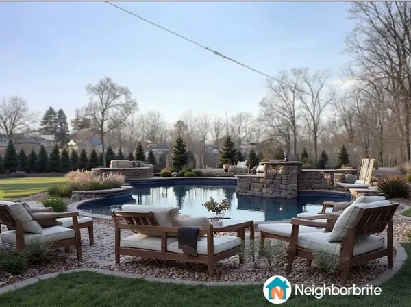 a outdoor living space with furniture and garden view