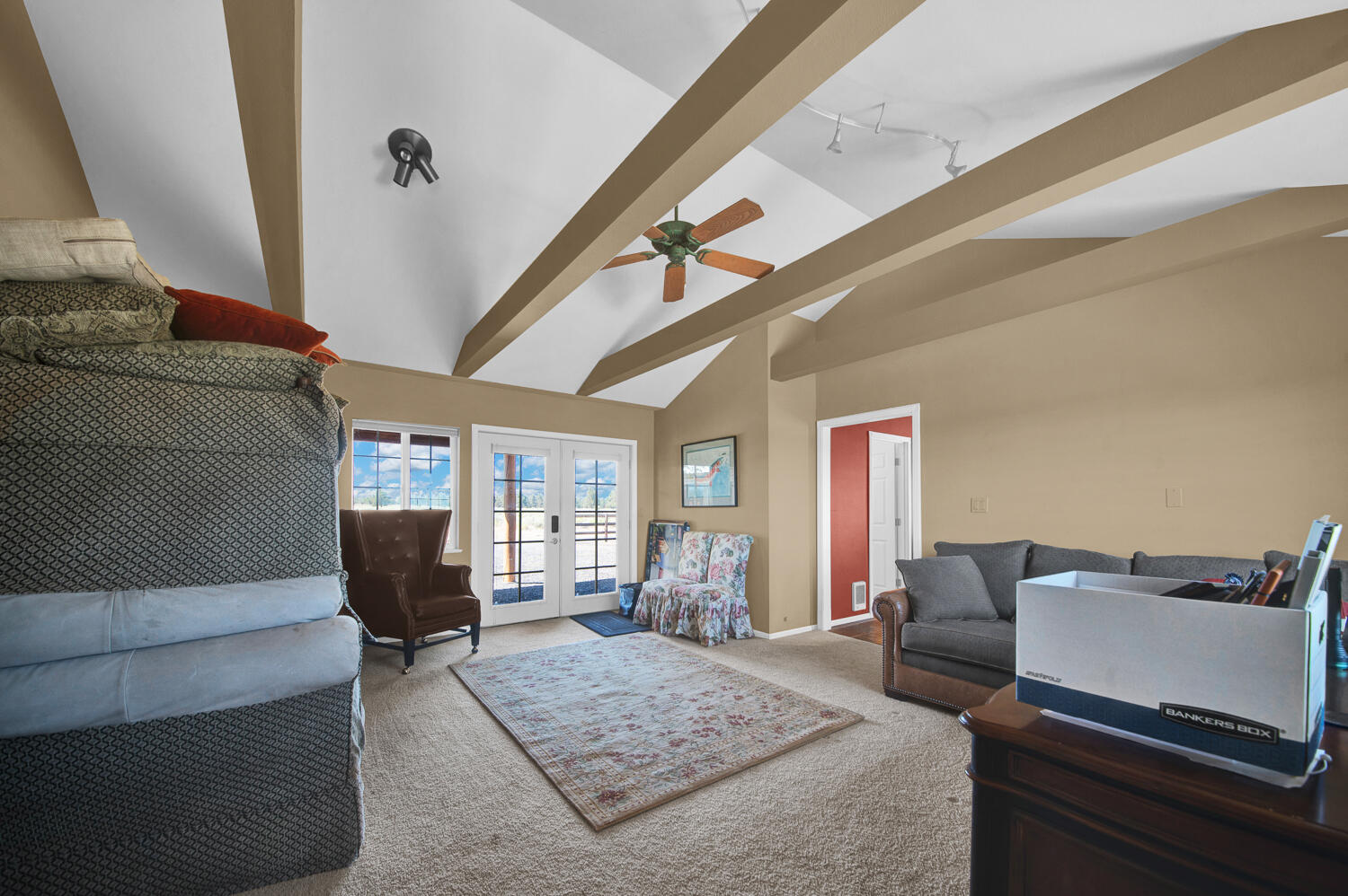 67100 Fryrear Road Bend, OR 97703 - Photo 30 of 38 a living room with furniture and a fireplace