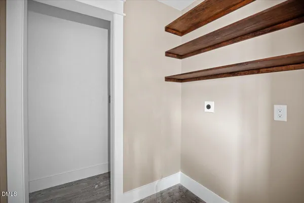 a view of wooden door