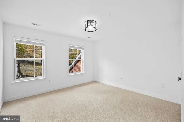 an empty room with a window