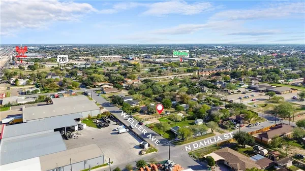 an aerial view of a city