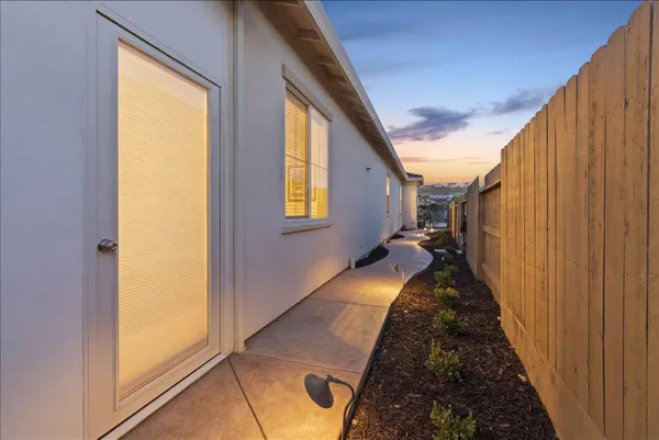 a view of a city in front of house