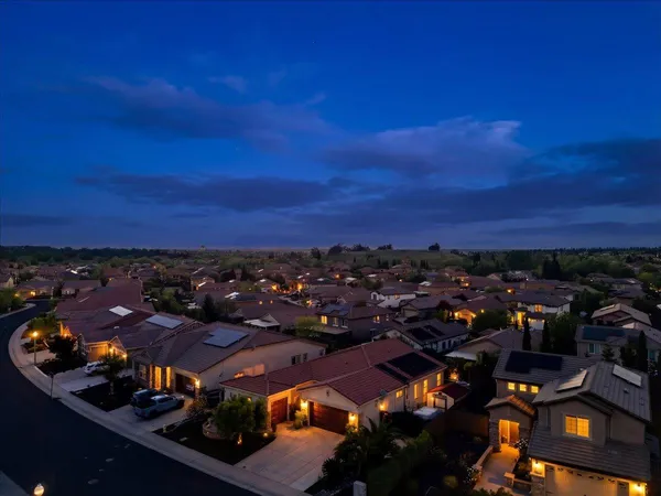 an aerial view of a city