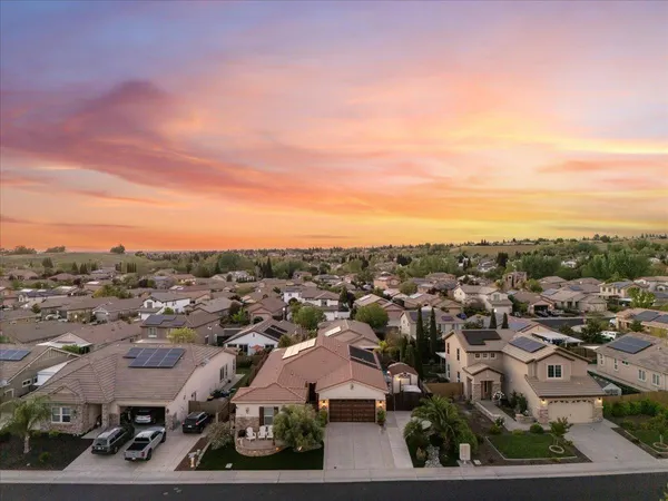 an aerial view of a city