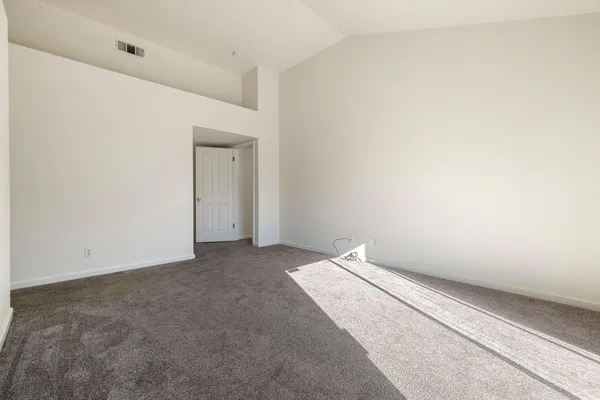 an empty room with closet