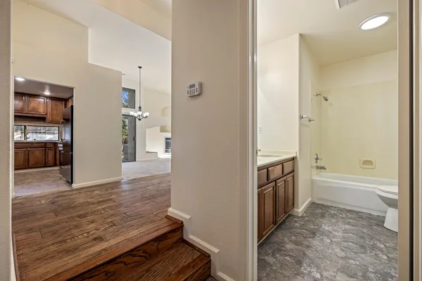 a view of kitchen and utility room