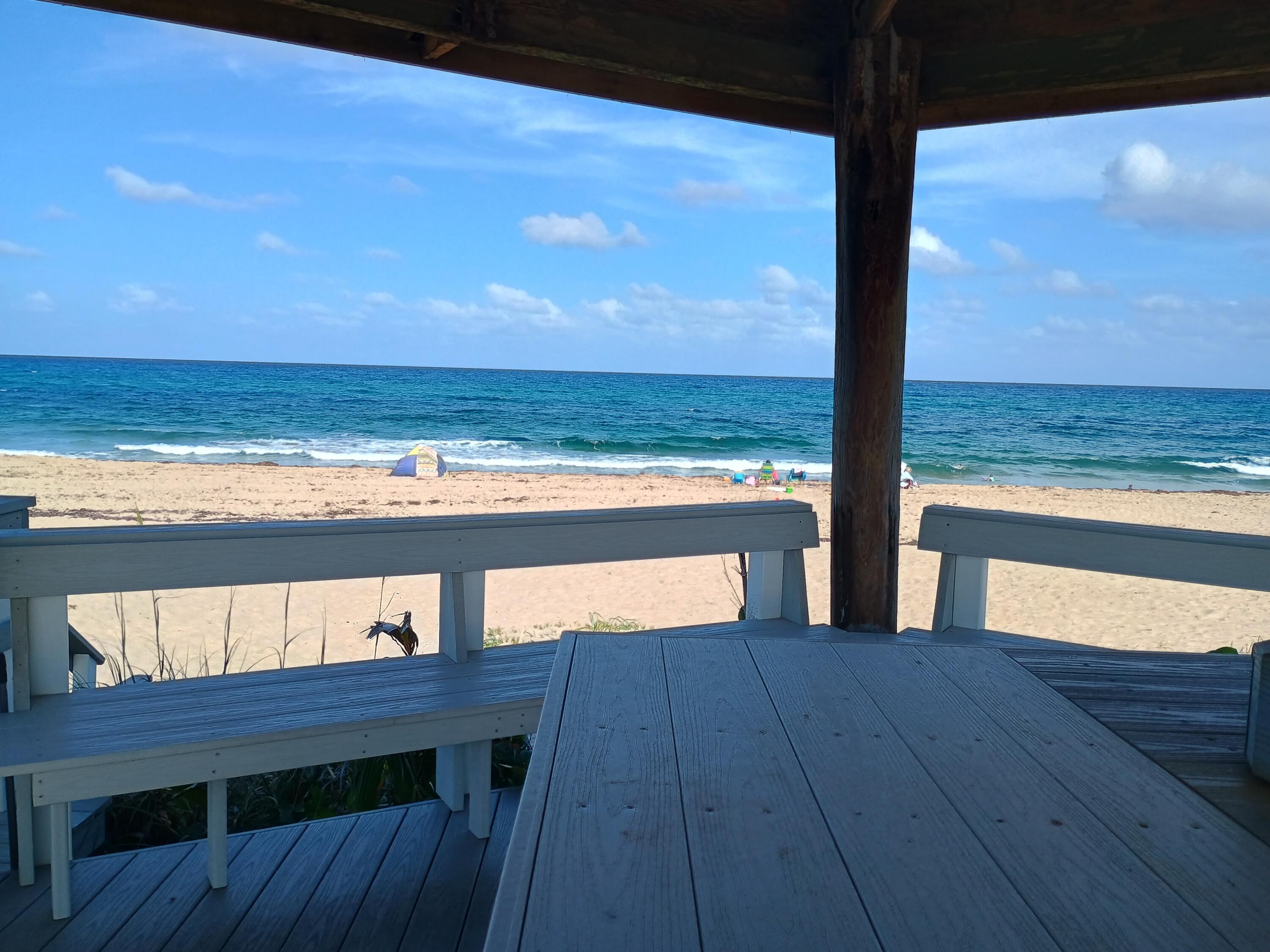 a view of ocean from a balcony