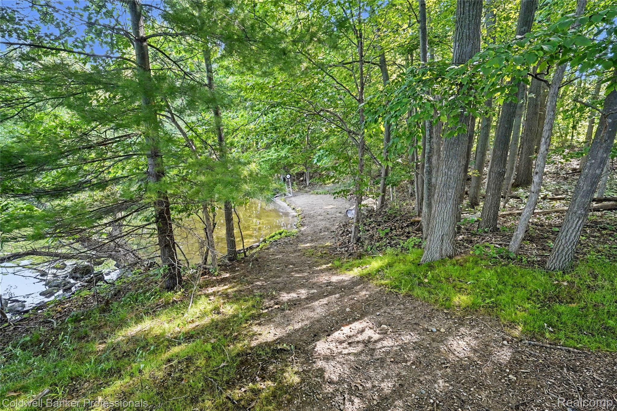 3583 Mitchell Road Metamora, MI 48455 - Photo 56 of 58 Wooded property featuring a natural dirt path, mature trees, and waterfront access