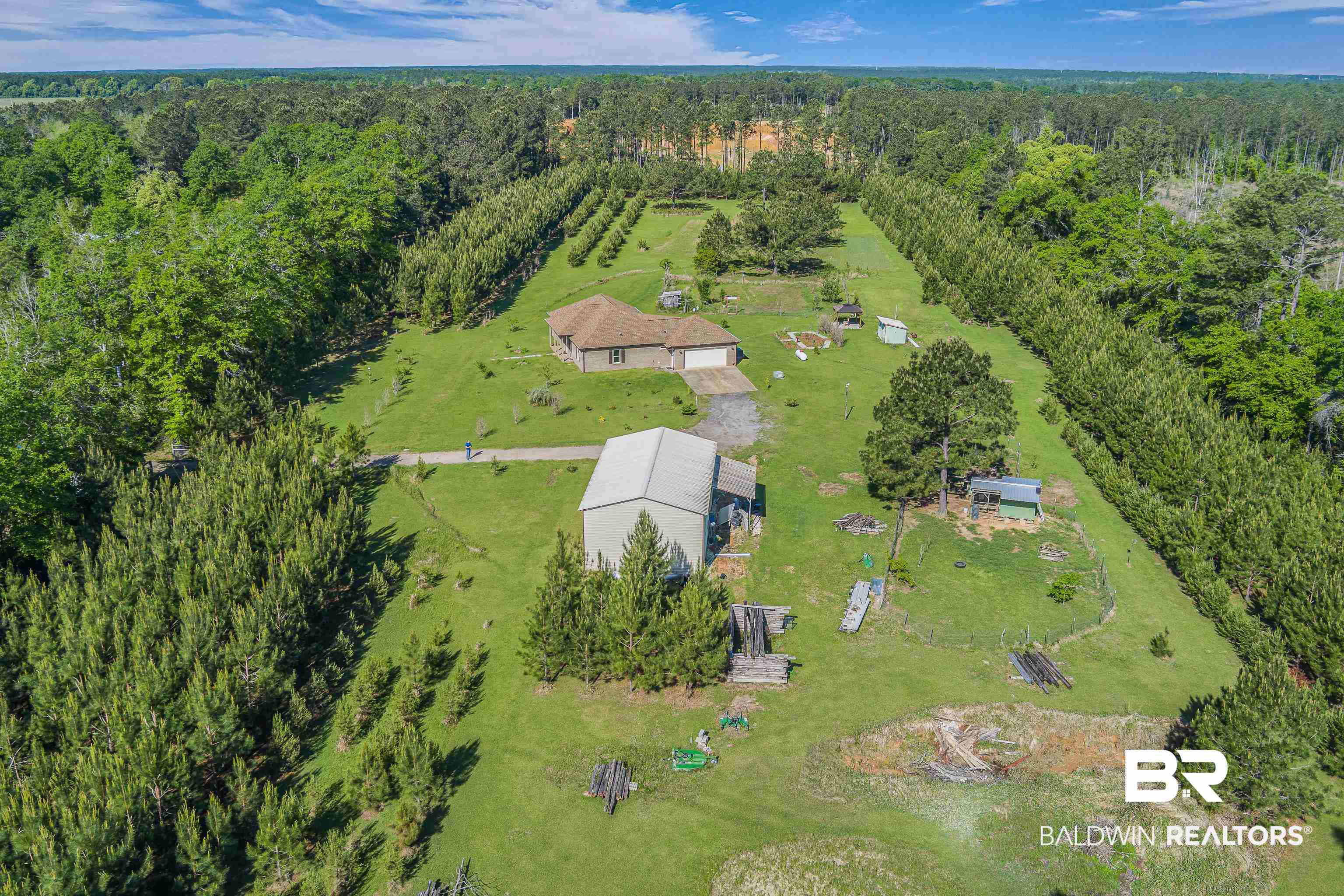 18255 Cactus Court Elberta, AL 36530 - Photo 51 of 53 Aerial view of sparsely populated area with a heavily wooded area