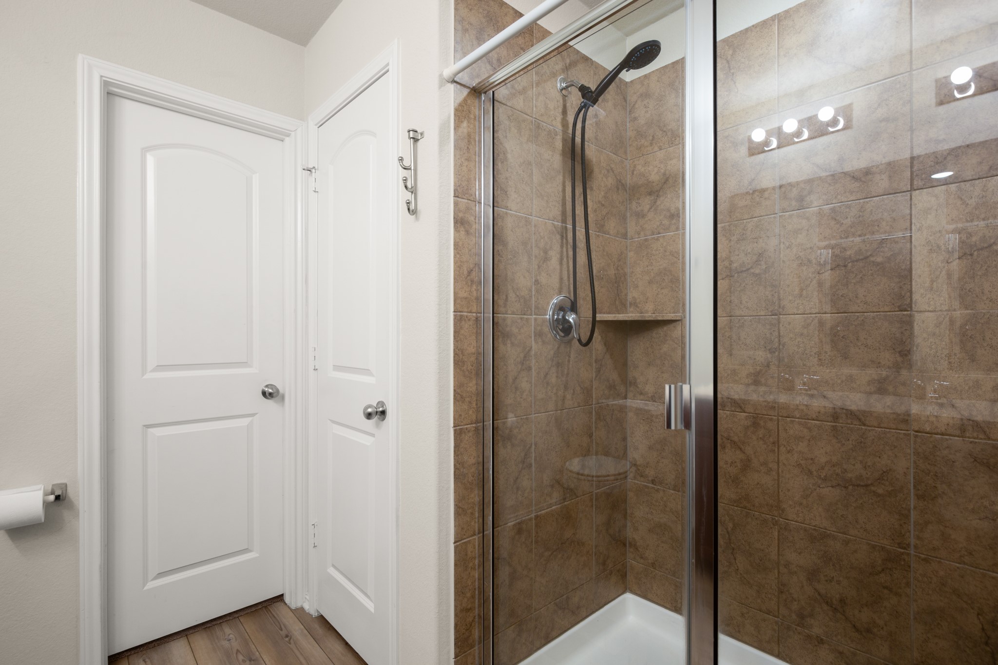 2300 Cliffbrake Way Georgetown, TX 78626 - Photo 19 of 28 a bathroom with a shower and a sink