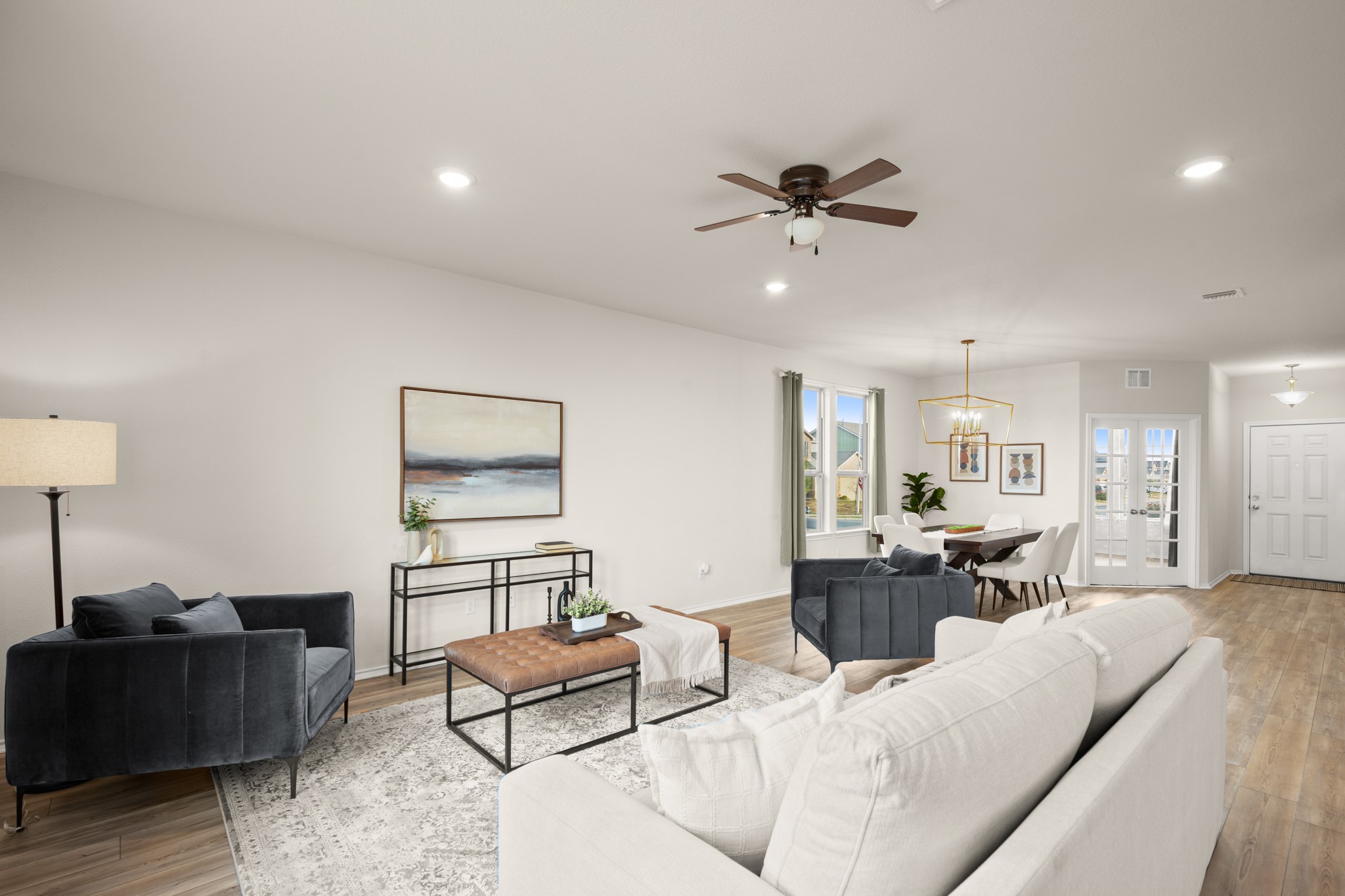 2300 Cliffbrake Way Georgetown, TX 78626 - Photo 8 of 28 a living room with furniture and a wooden floor