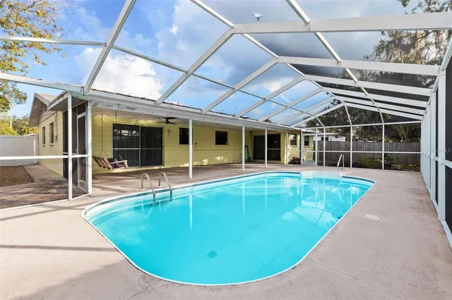 a view of a bathroom with a door