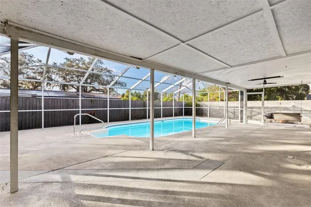 a house with swimming pool
