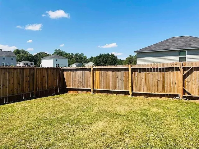 a view of an ocean with a big yard