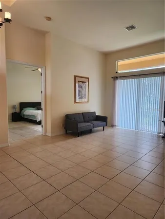 a view of a livingroom and a couch