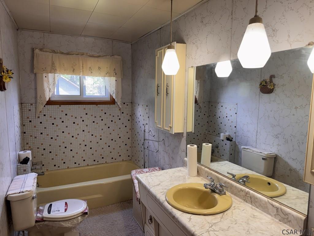 139 Reed Street Elmora, PA 15737 - Photo 20 of 23 a bathroom with a tub a sink and a mirror