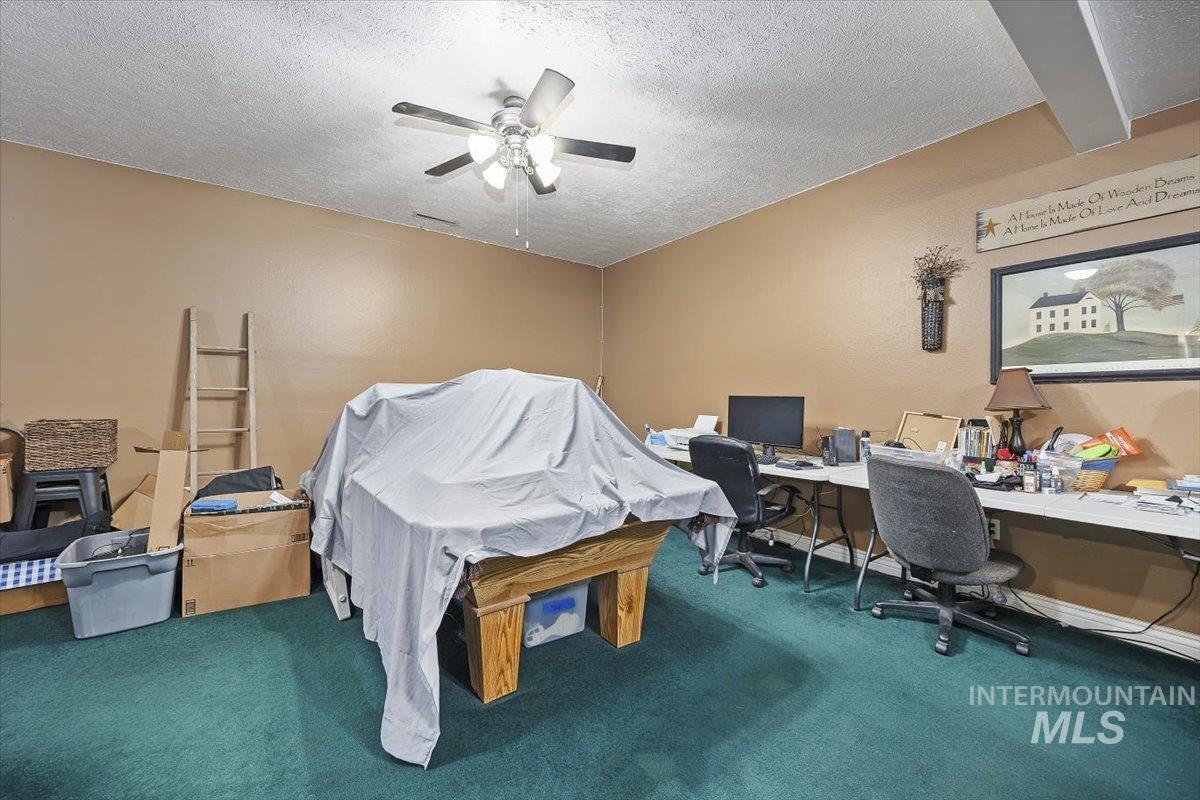 899 East 500th Street South Declo, ID 83323 - Photo 38 of 50 Office featuring a textured ceiling and ceiling fan