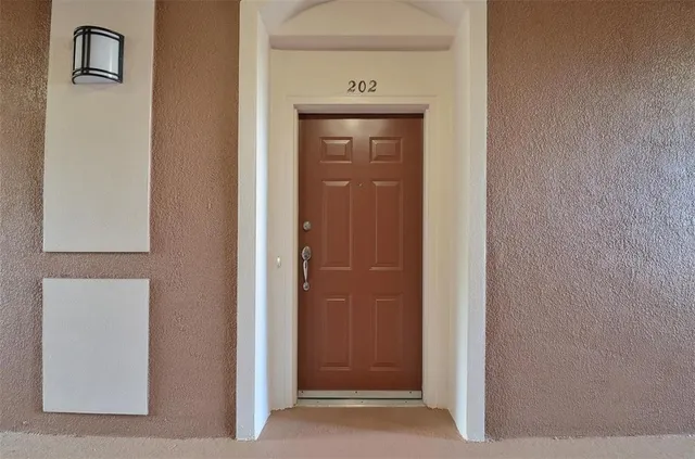 a view of front door
