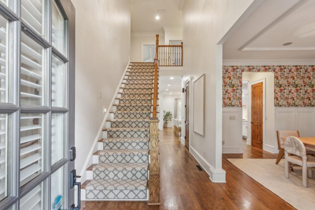 1363 Sylvan Circle Northeast Brookhaven, GA 30319 - Photo 12 of 56 a view of entryway with furniture and wooden floor