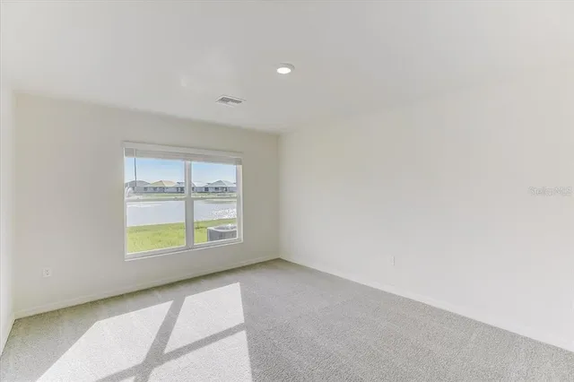 an empty room with a window