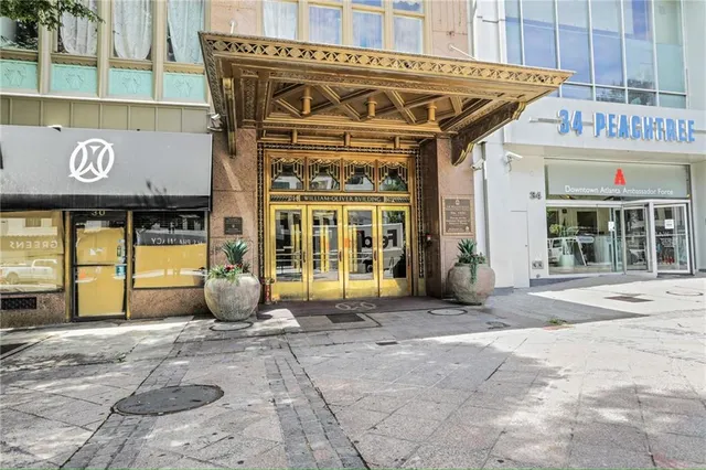 an aerial view of a house with garden