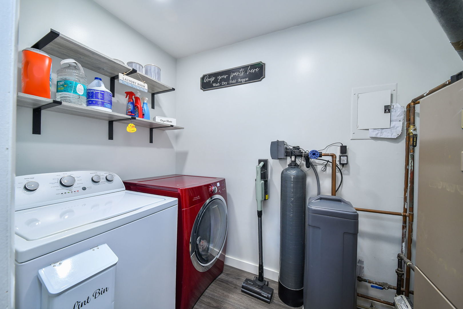 327 South Jackson Street Batavia, IL 60510 - Photo 8 of 14 a view of storage and utility room with washer and dryer