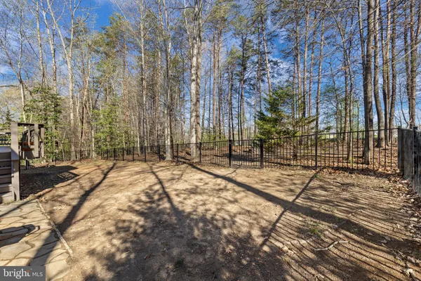 a view of backyard of house
