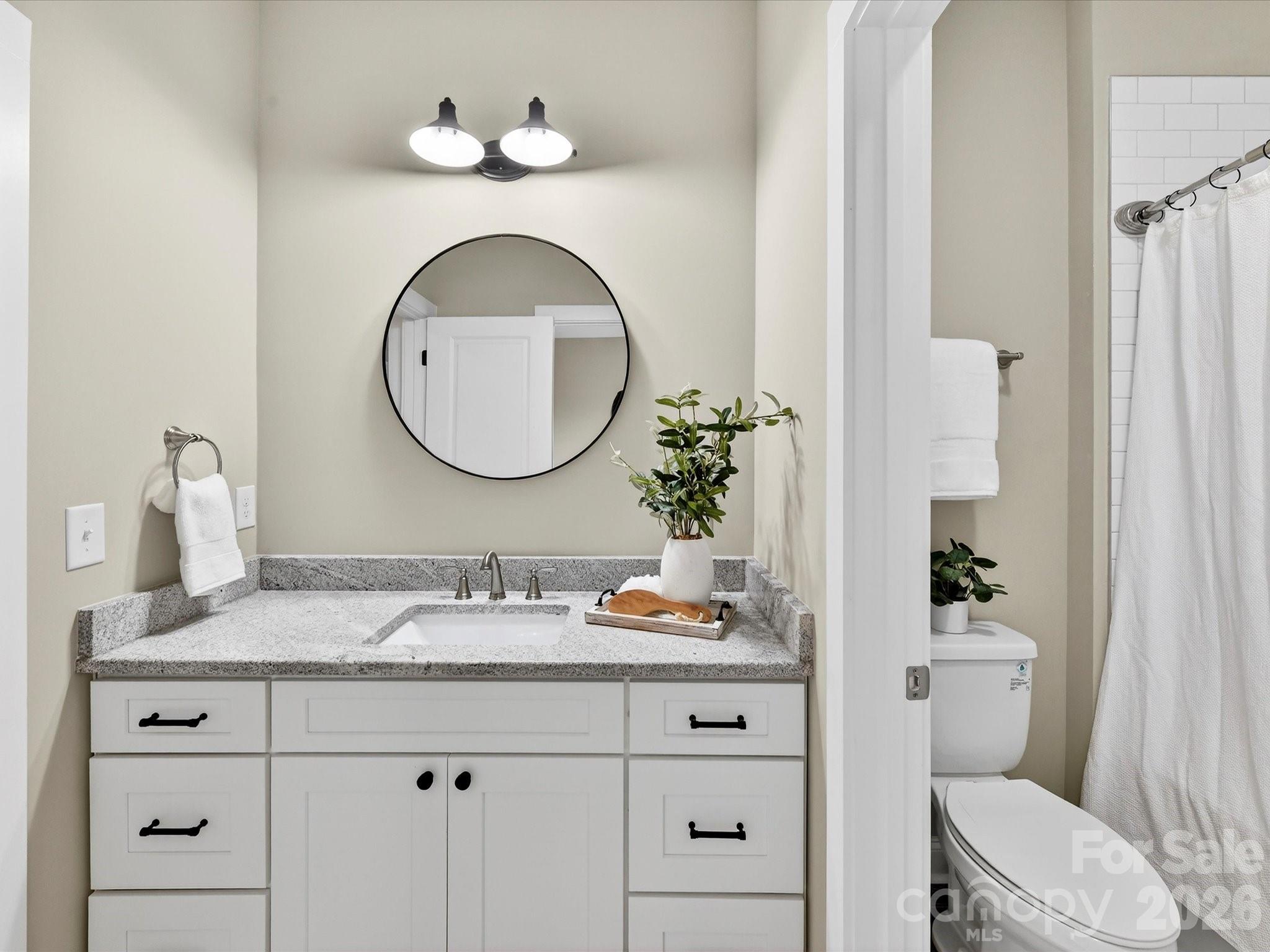 215 Lone Pine Road Statesville, NC 28625 - Photo 23 of 30 a bathroom with a toilet sink and mirror