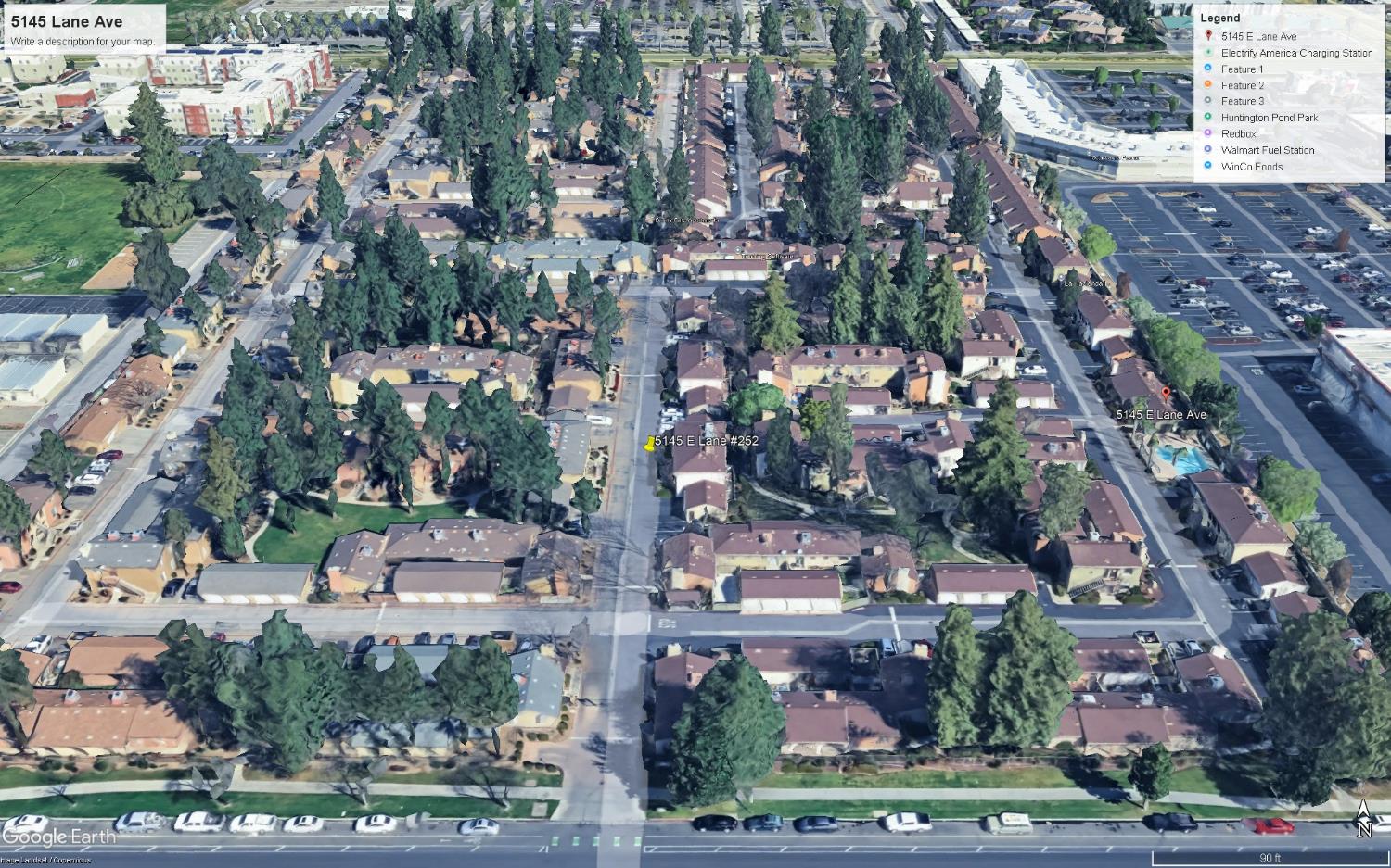 5145 East Lane Avenue, Unit 252 Fresno, CA 93727 - Photo 21 of 22 an aerial view of residential houses with outdoor space and parking