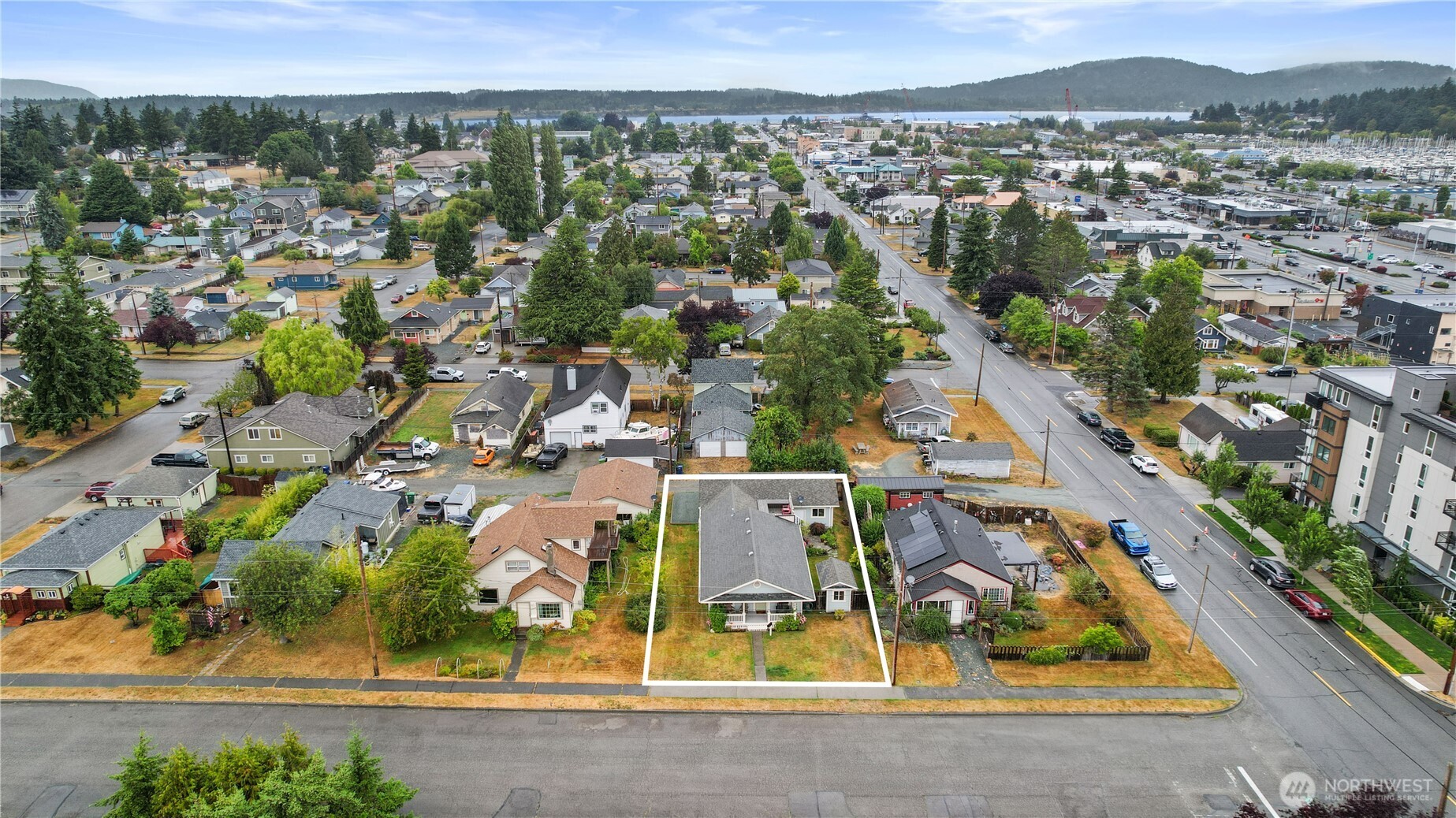 1108 18th Street Anacortes, WA 98221 - Photo 29 of 37 an aerial view of residential houses with outdoor space