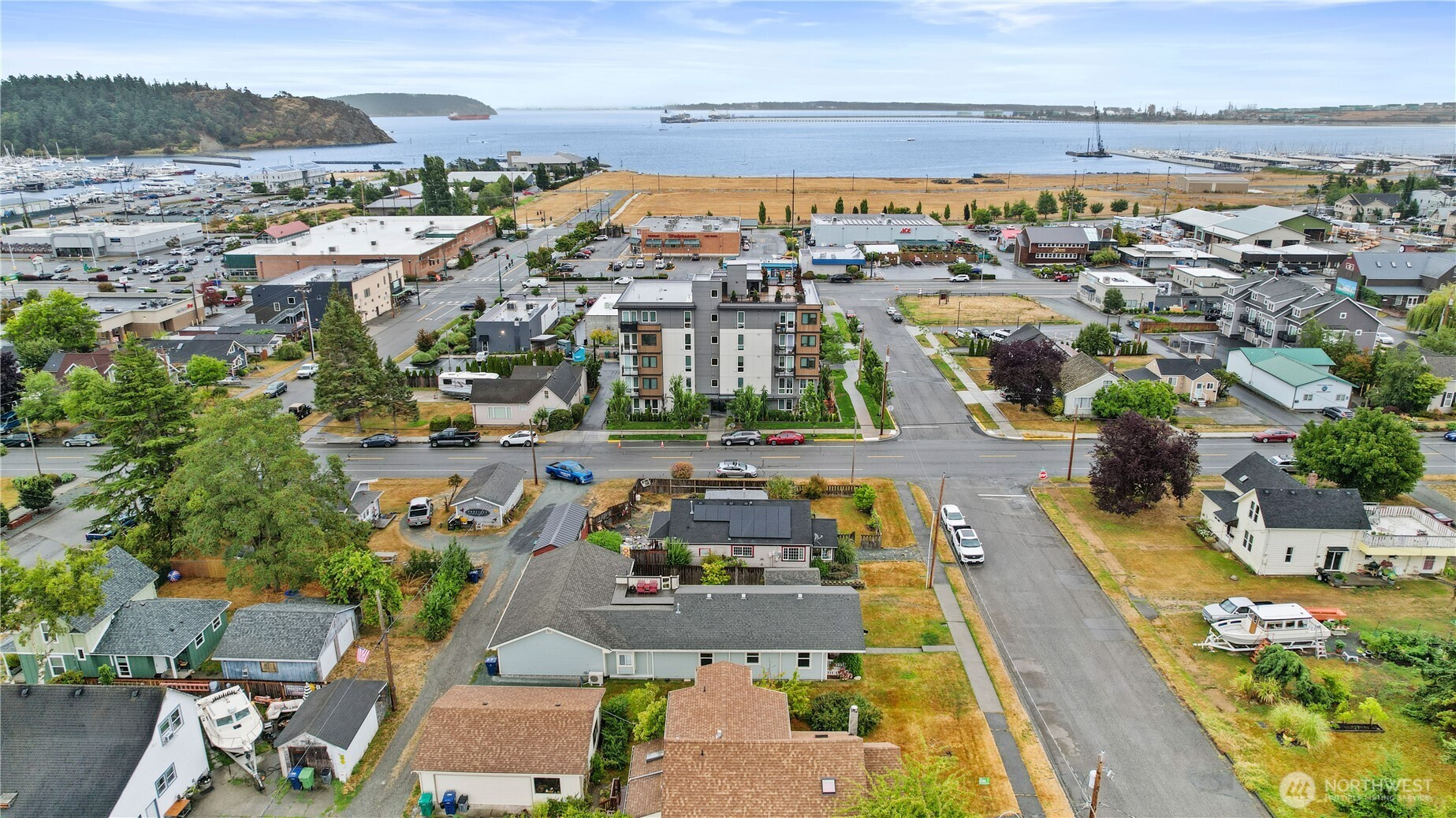 1108 18th Street Anacortes, WA 98221 - Photo 30 of 37 a view of a city with an ocean view