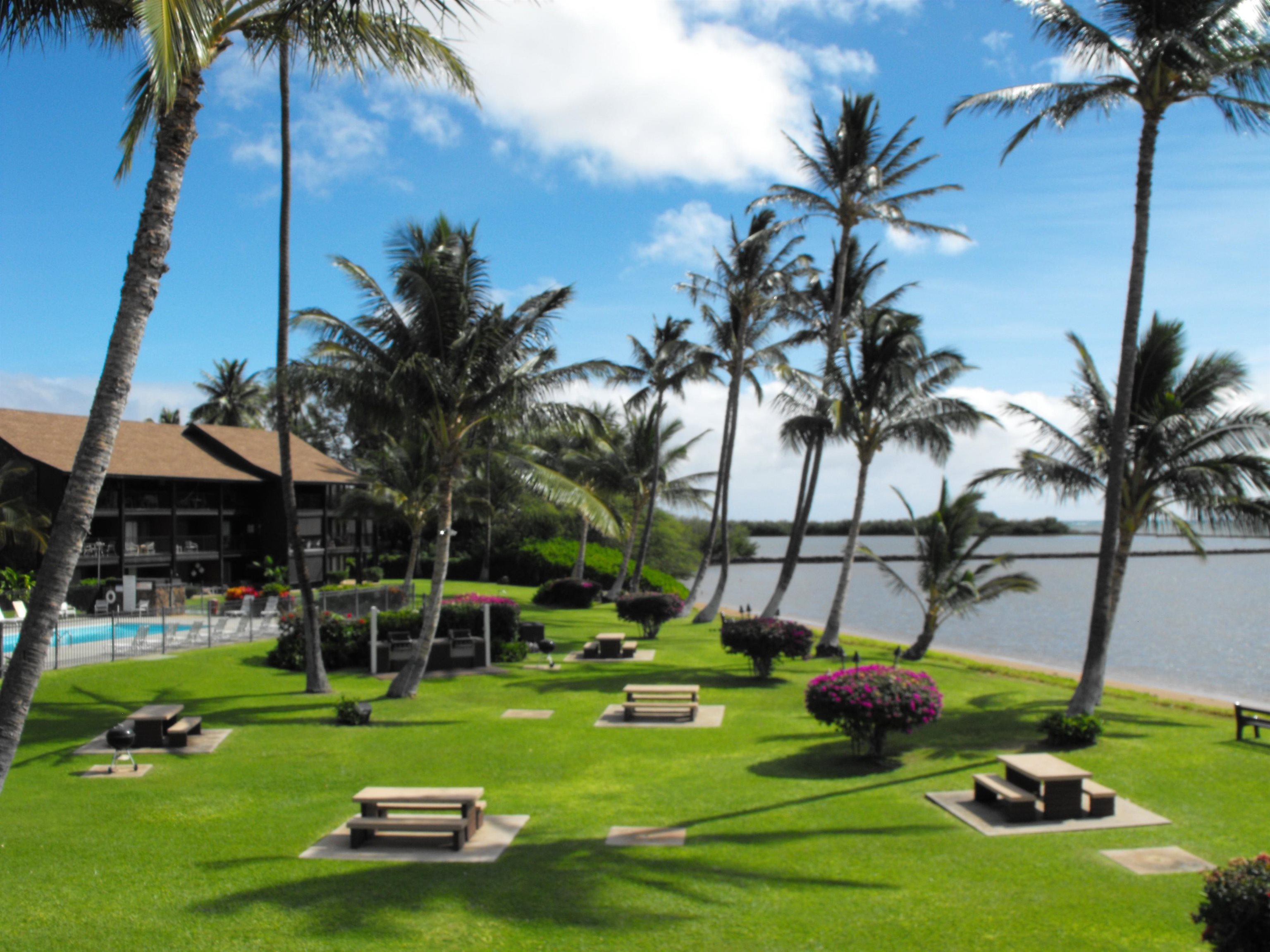 Kamehameha V Highway, Unit 123B Kaunakakai, HI 96748 - Photo 23 of 25 a view of backyard with swimming pool and seating