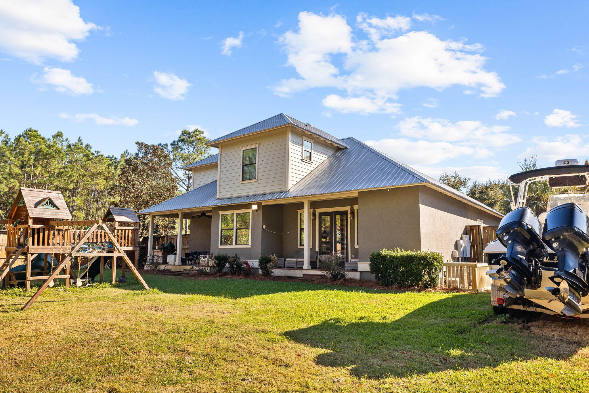 144 Preston Path Santa Rosa Beach, FL 32459 - Photo 17 of 60 a view of a house with swimming pool and sitting area