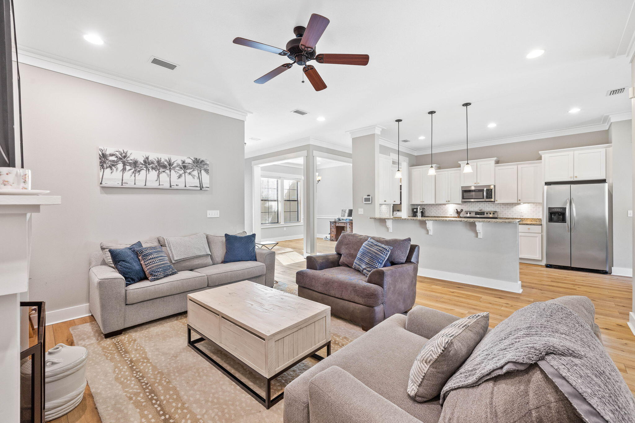 144 Preston Path Santa Rosa Beach, FL 32459 - Photo 60 of 60 a living room with furniture kitchen view and a chandelier