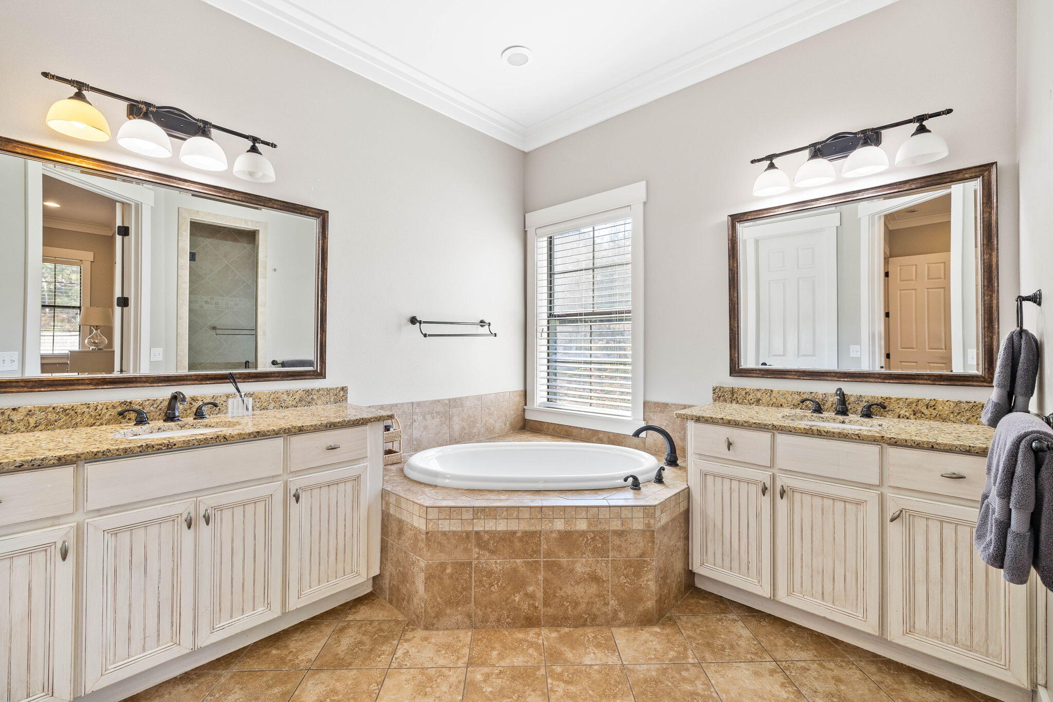 144 Preston Path Santa Rosa Beach, FL 32459 - Photo 45 of 60 a bathroom with a granite countertop sink mirror vanity bathtub and toilet
