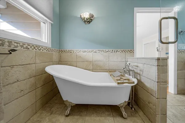a bathroom with a sink and a shower
