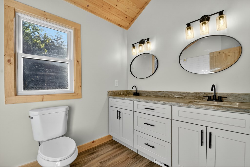 646 High Country Crossing Morganton, GA 30560 - Photo 36 of 44 a bathroom with a toilet a sink and a mirror