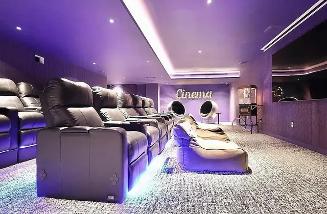 a room with gym equipment and floor to ceiling window