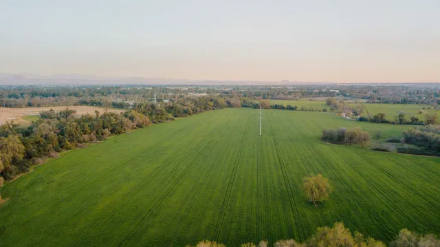 a view of a balcony with a yard