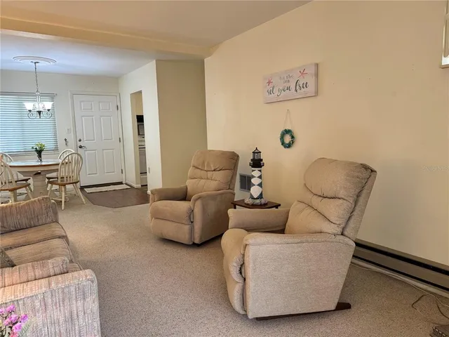 a living room with furniture and a couch