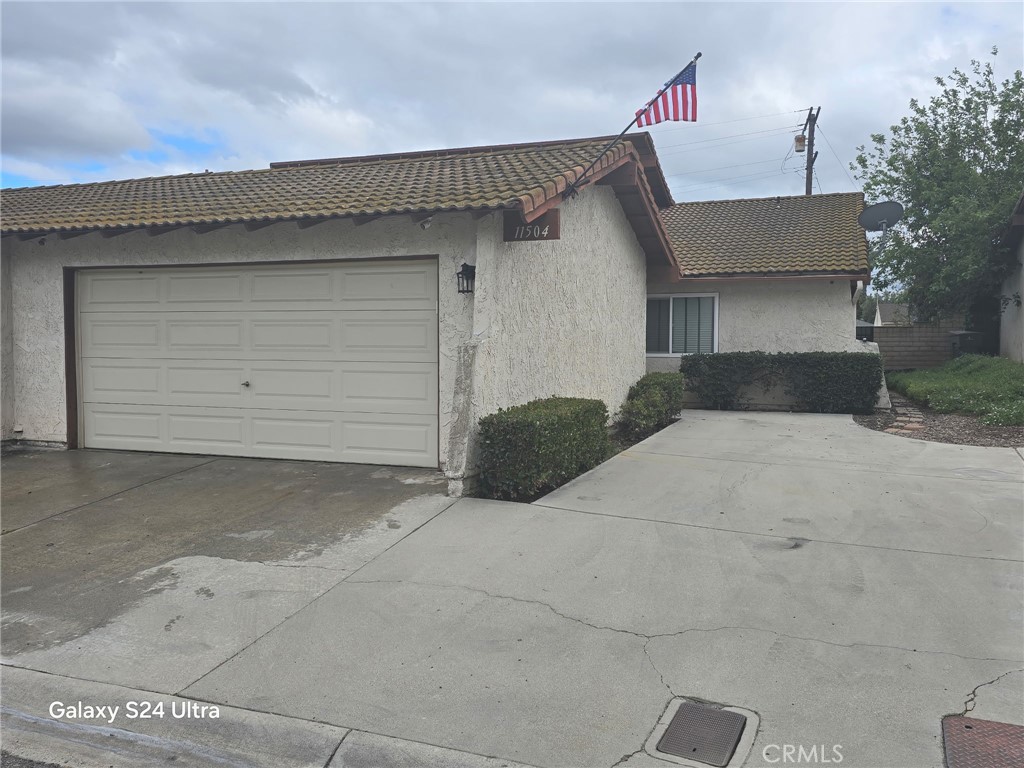 a view of garage and a garage