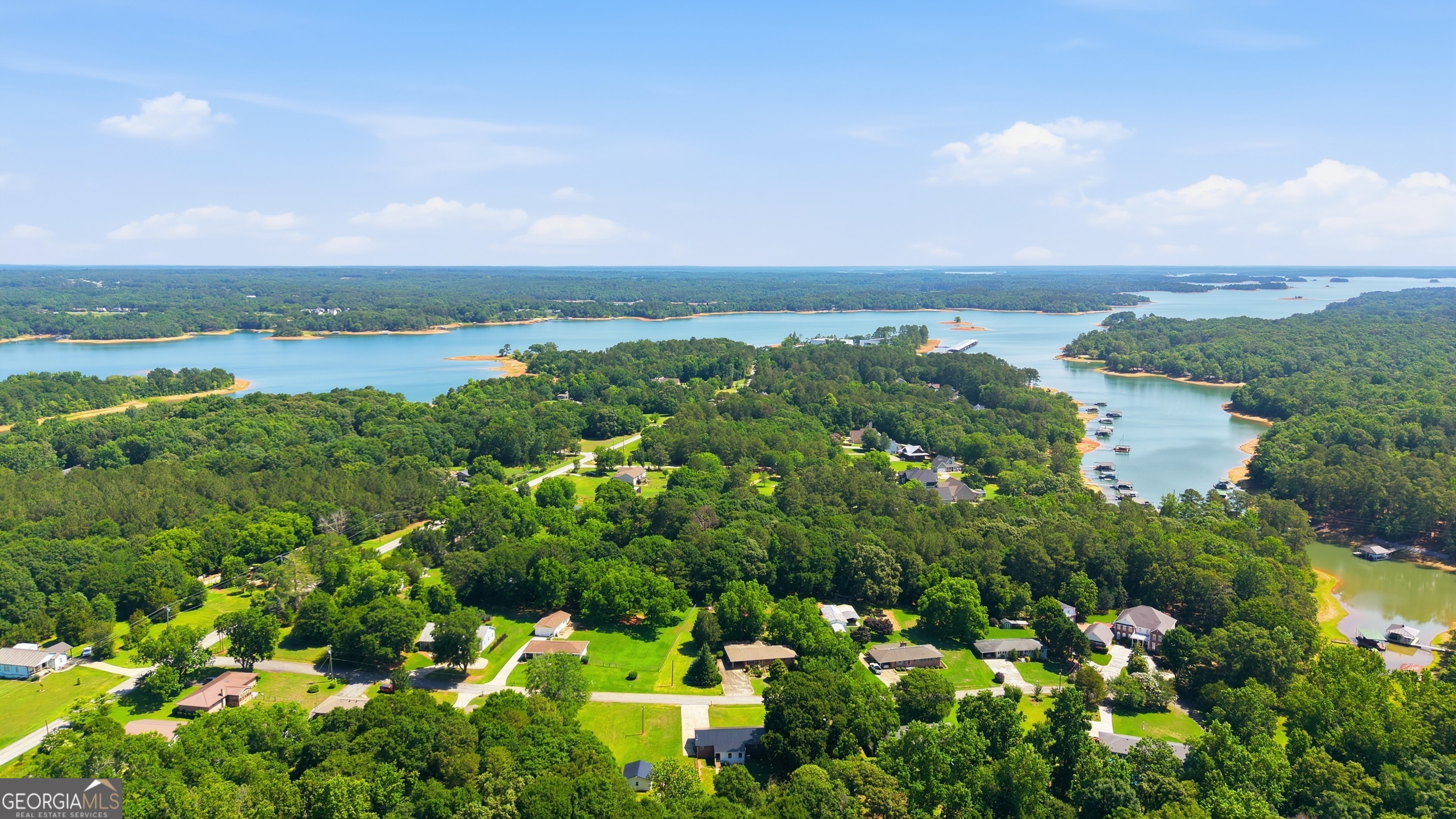 171 Winding Way Hartwell, GA 30643 - Photo 34 of 37 a view of a lake with a city