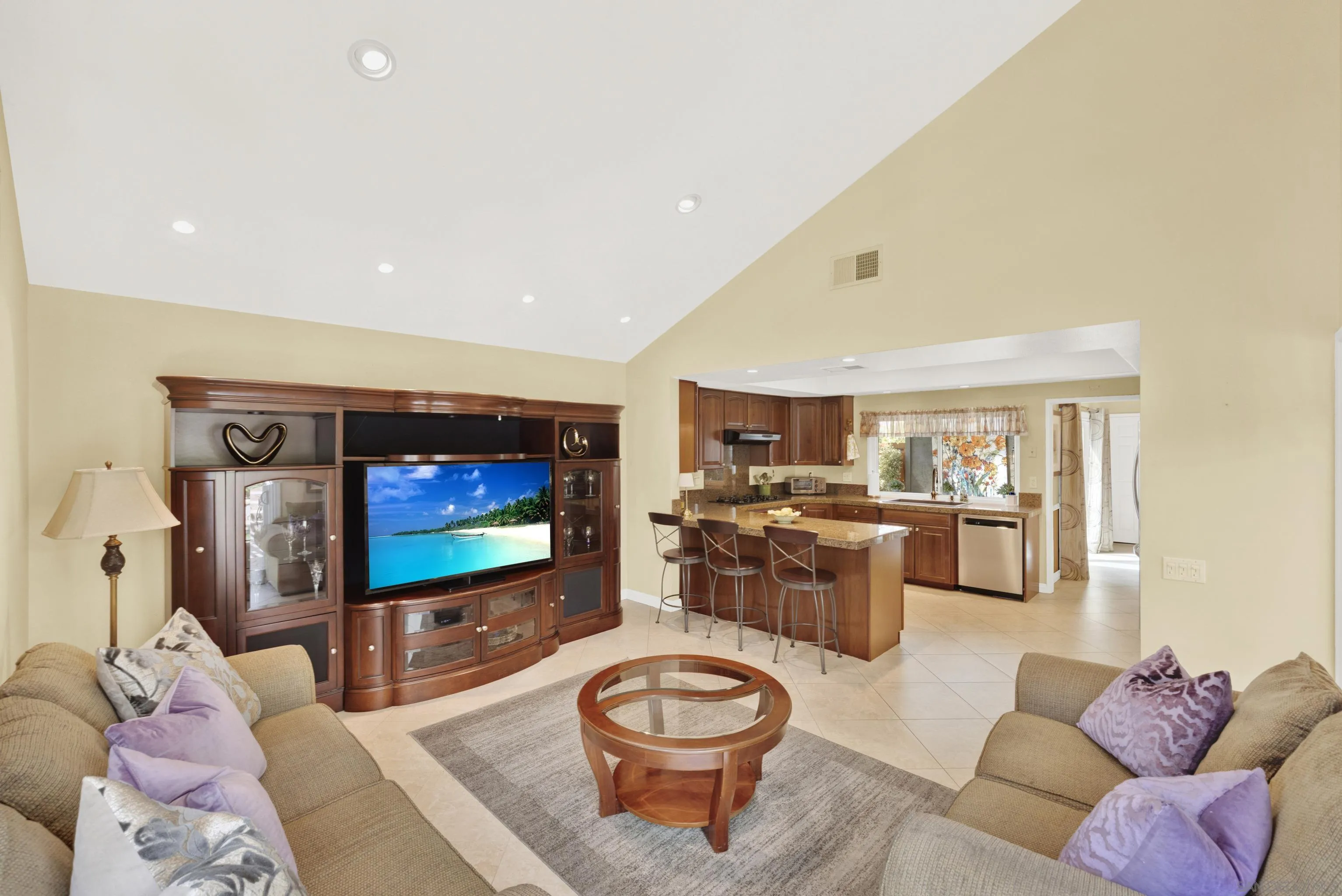 17233 Cuvee Court Poway, CA 92064 - Photo 20 of 53 a living room with furniture and a flat screen tv