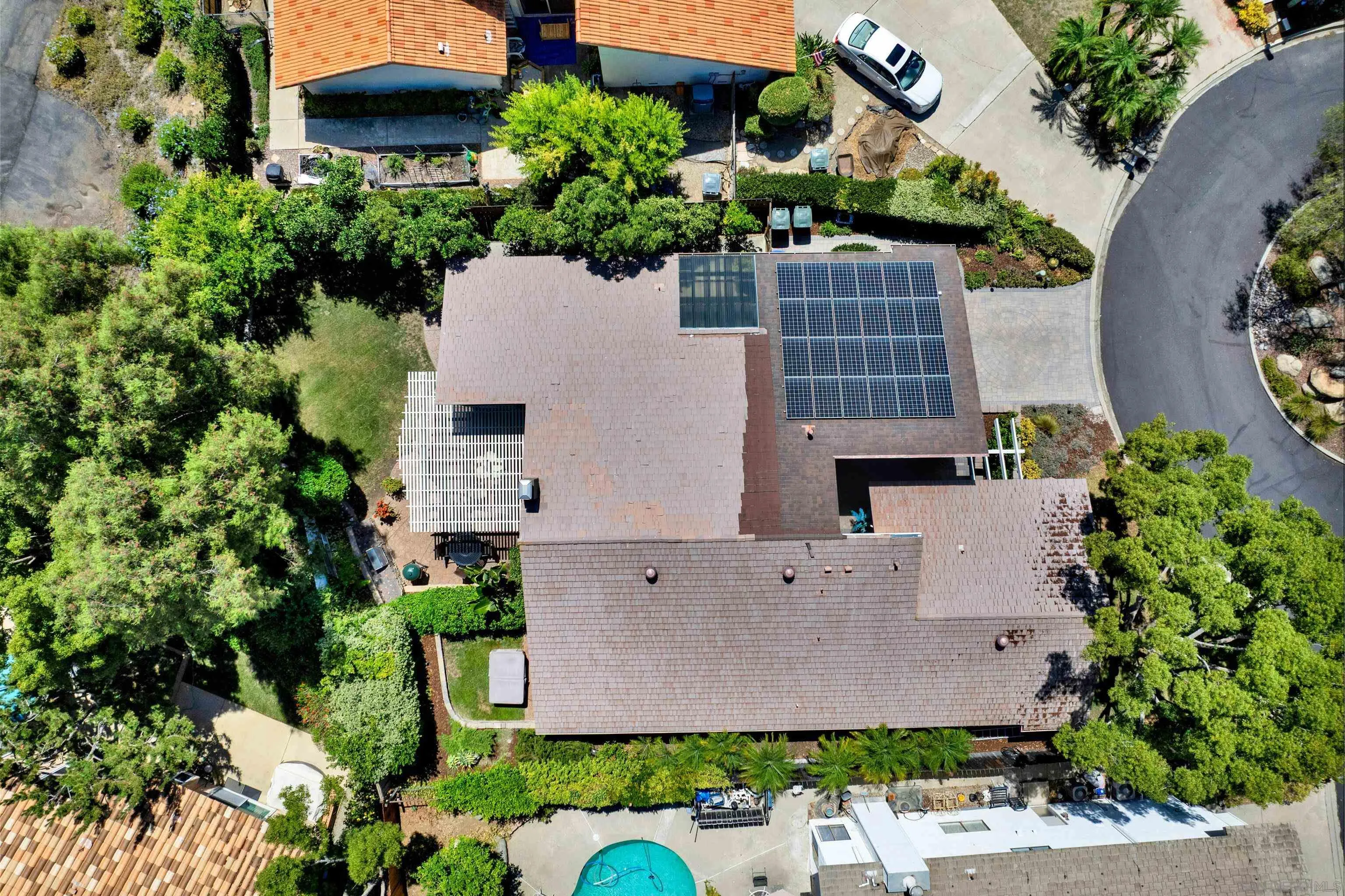 17233 Cuvee Court Poway, CA 92064 - Photo 51 of 53 an aerial view of house with a yard and swimming pool