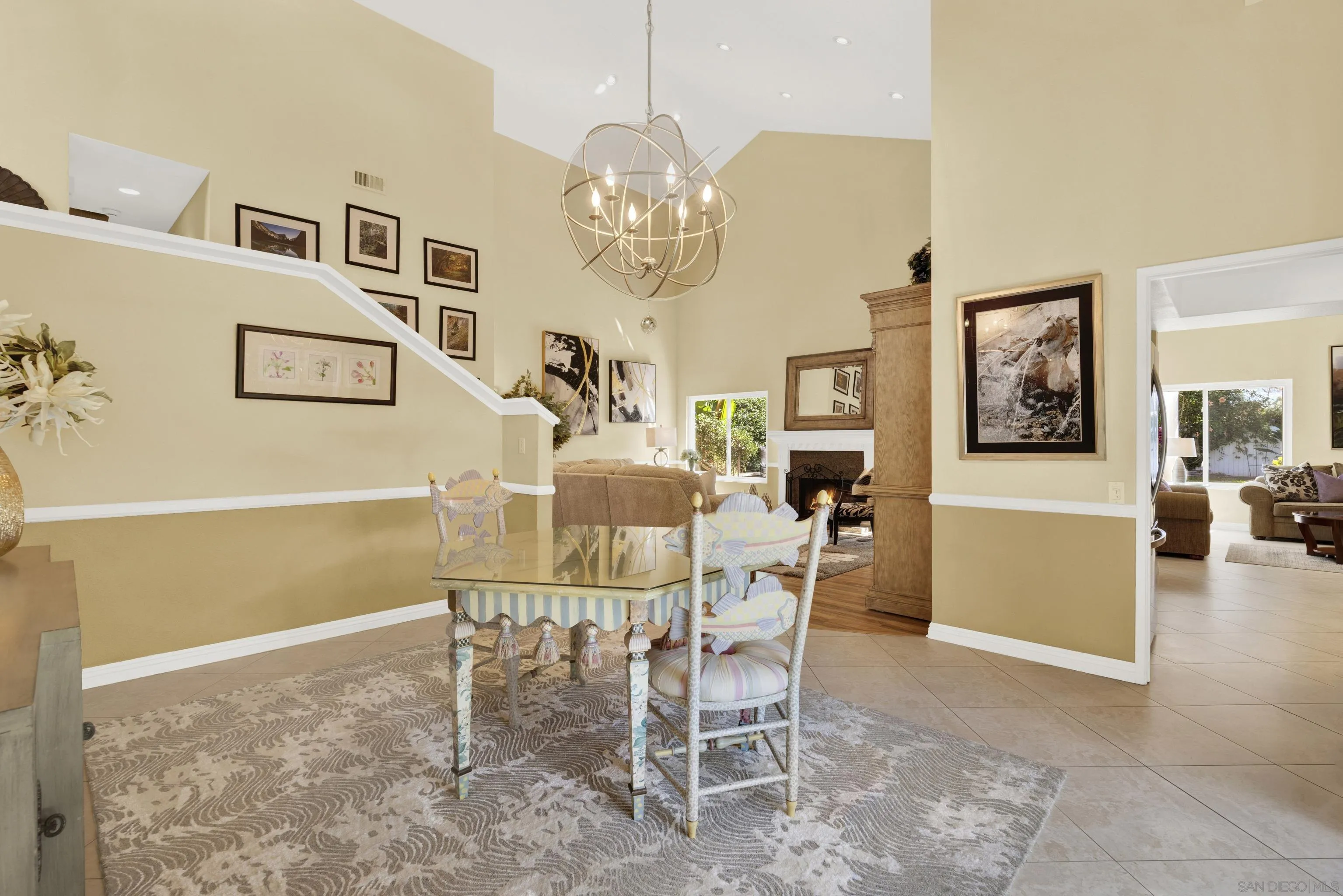 17233 Cuvee Court Poway, CA 92064 - Photo 7 of 53 a view of a dining room with furniture and a chandelier