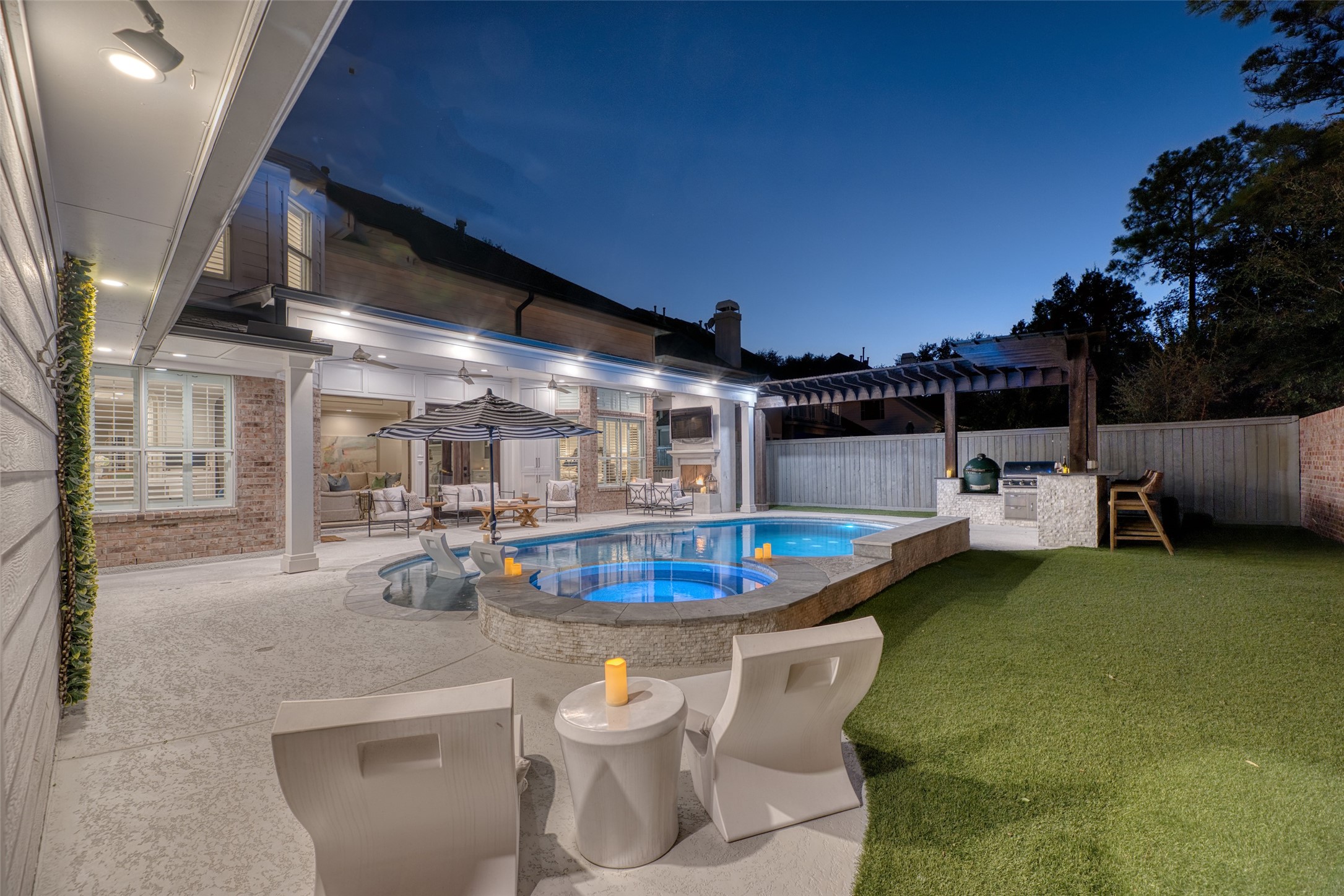 19522 Tamarack Way Houston, TX 77094 - Photo 48 of 50 a view of a swimming pool with seating area