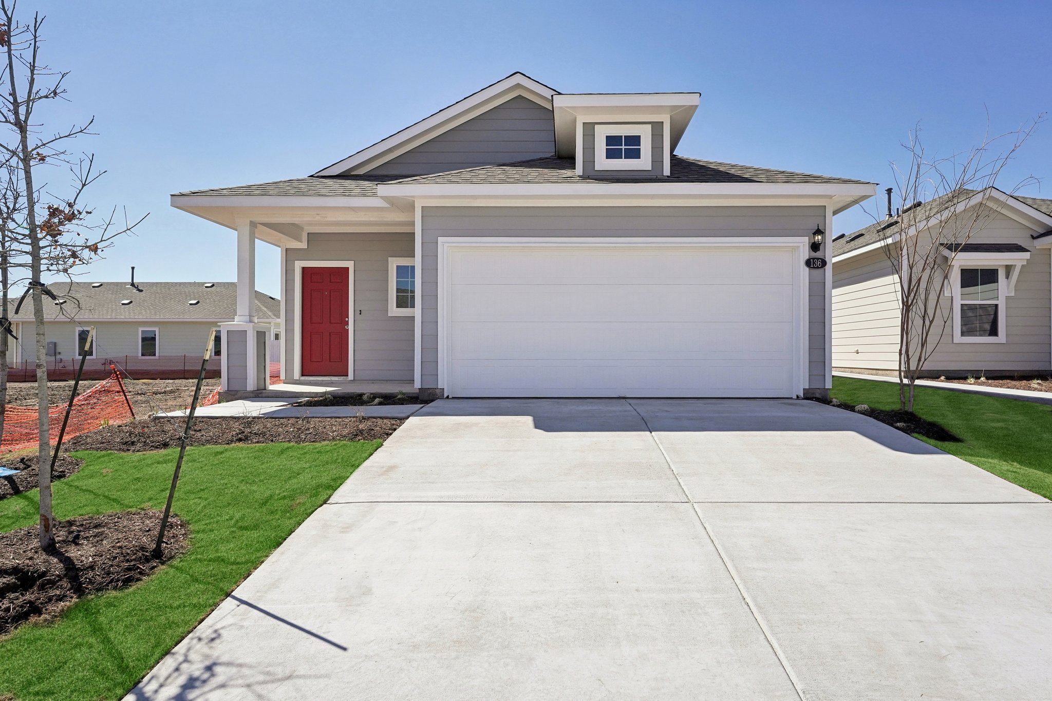 a front view of house with yard